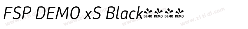 FSP DEMO xS Black字体转换 FSP DEMO xS Black字体转换